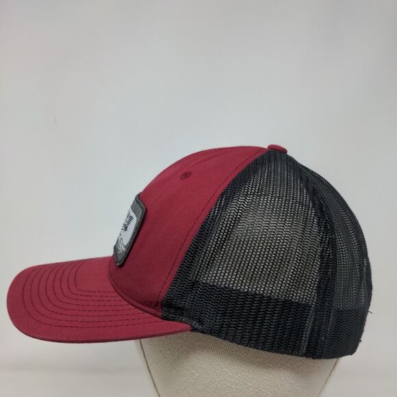 Dearybury Oil Gas Snapback Trucker Hat Red One Size Adjustable Mesh Back - Picture 3 of 8